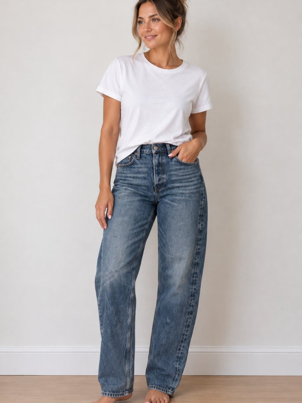 rag & bone Rachel Barrel Leg Jeans Siesta Super High-Rise Size 26